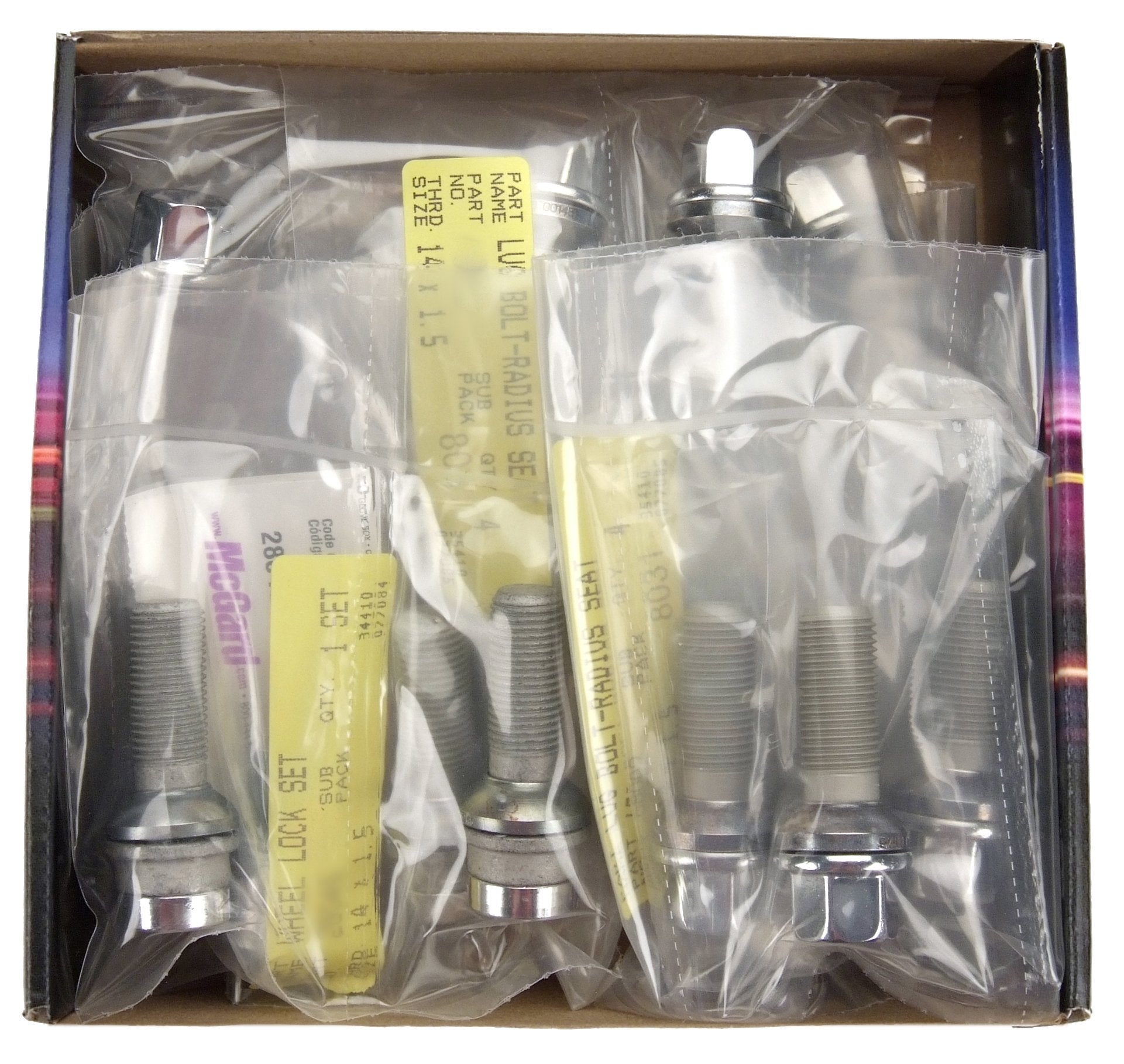 McGard Chrome 68174 M14 x 1.5 Thread Size Radius Seat Lug Bolt Wheel Installation Kit for 5 Lug Vehicles
