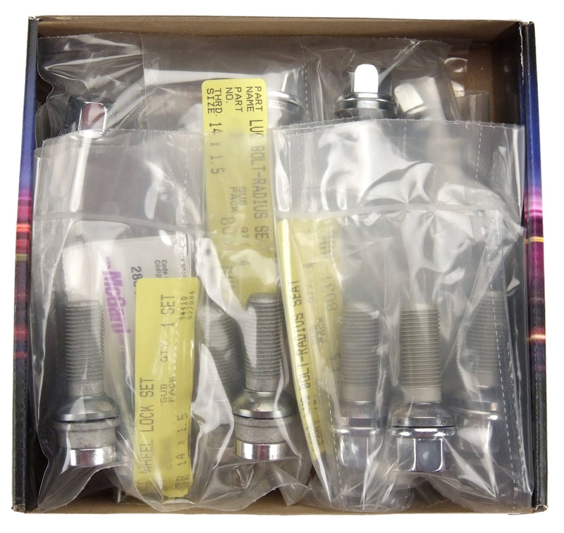 McGard Chrome 68174 M14 x 1.5 Thread Size Radius Seat Lug Bolt Wheel Installation Kit for 5 Lug Vehicles