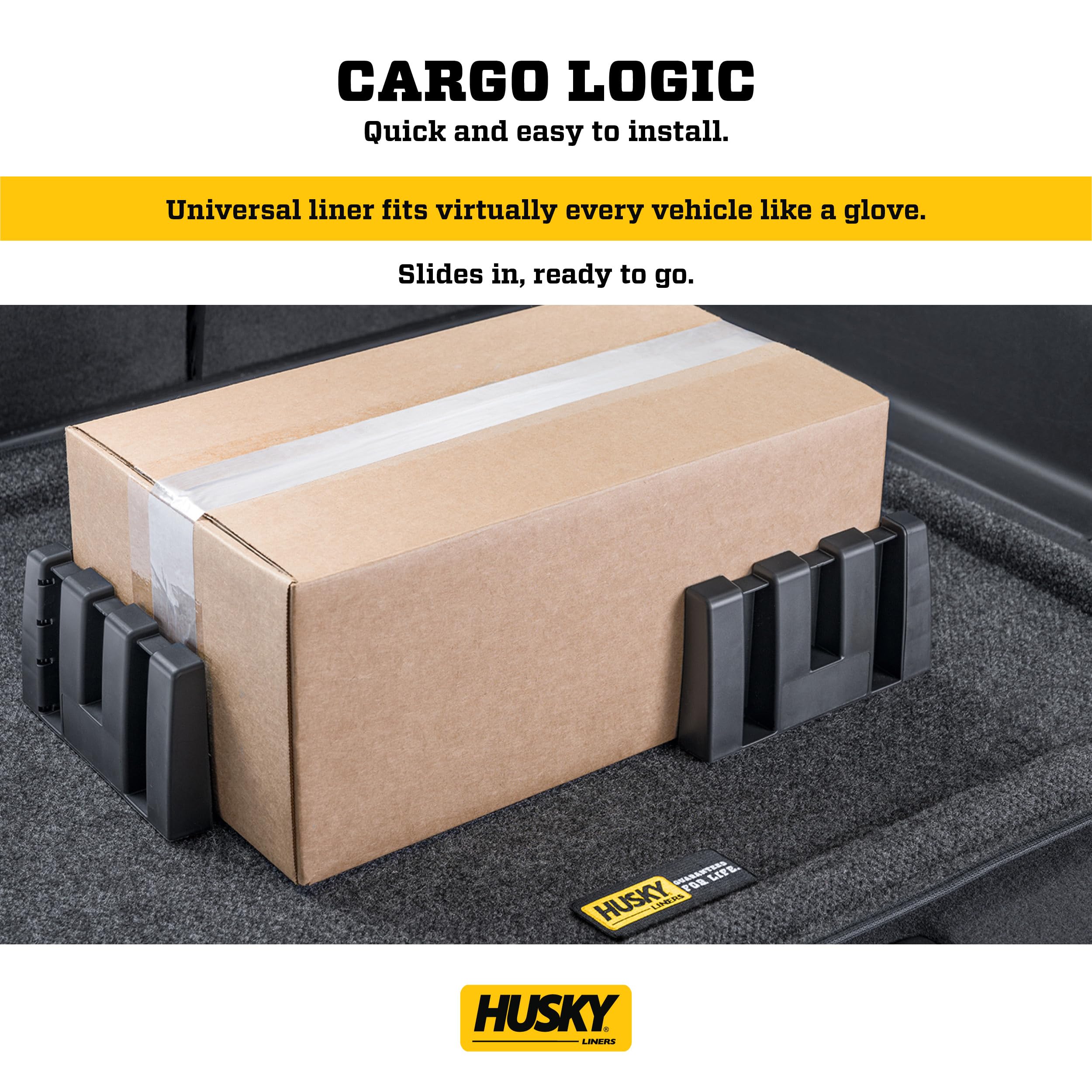 Cargo-Logic/Cargo Organizers | Husky | Universal Fitment | Medium Size, (Includes 30 X 36 Mat and Set of 4 Cargo Logic Loks)