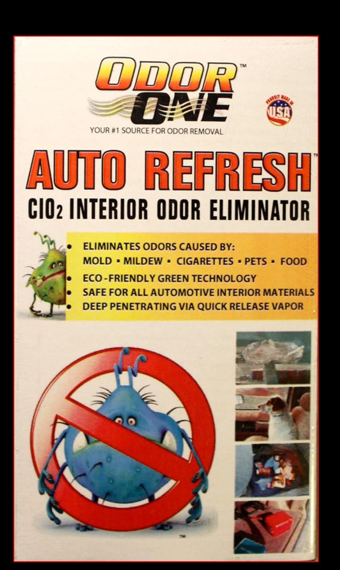 116100 Odor One ClO2 Automotive Interior Odor Eliminator