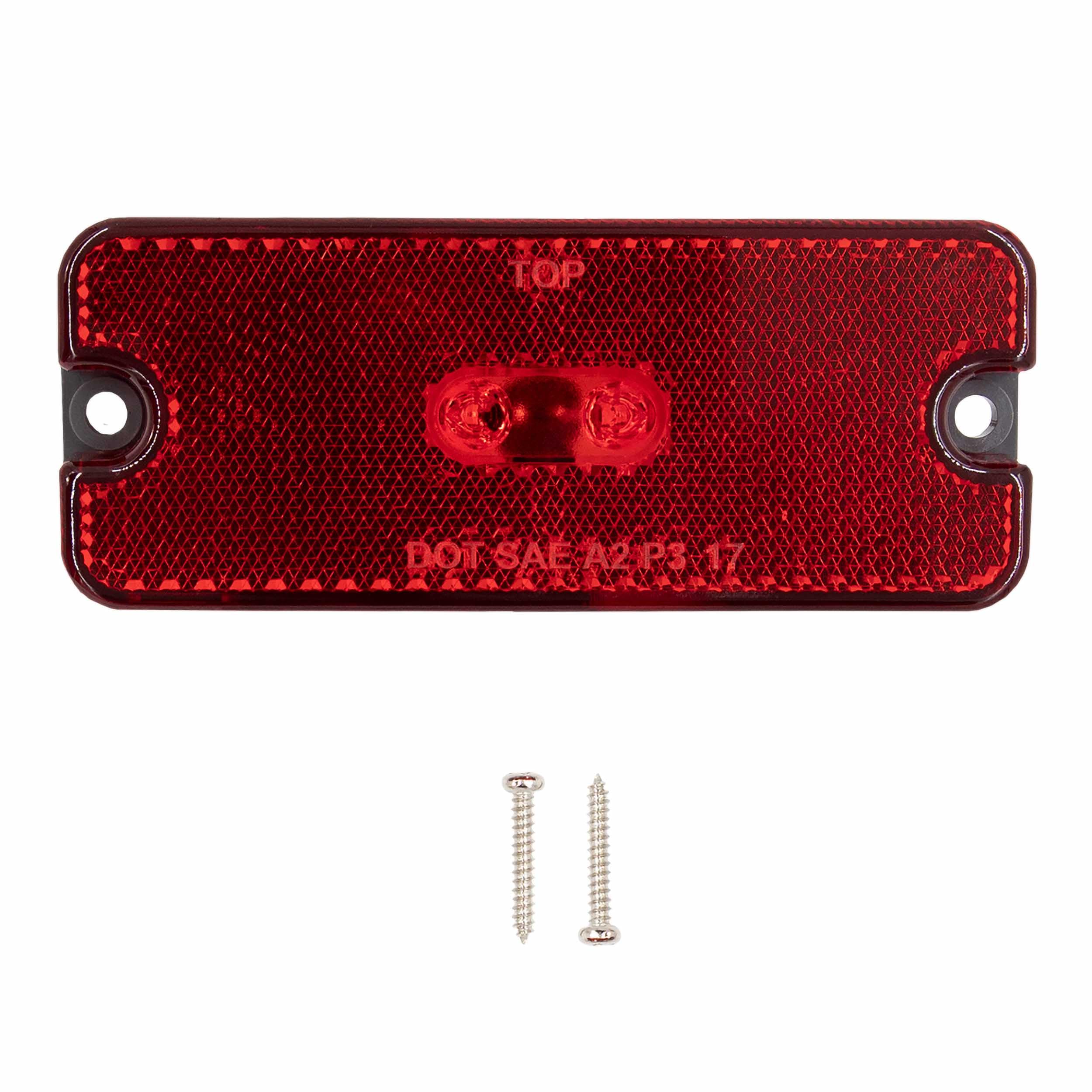 Marker/Clearance Light - Heise Trailer with Reflector - Red, Round Marker/Clearance Light (HE-TRRF01)
