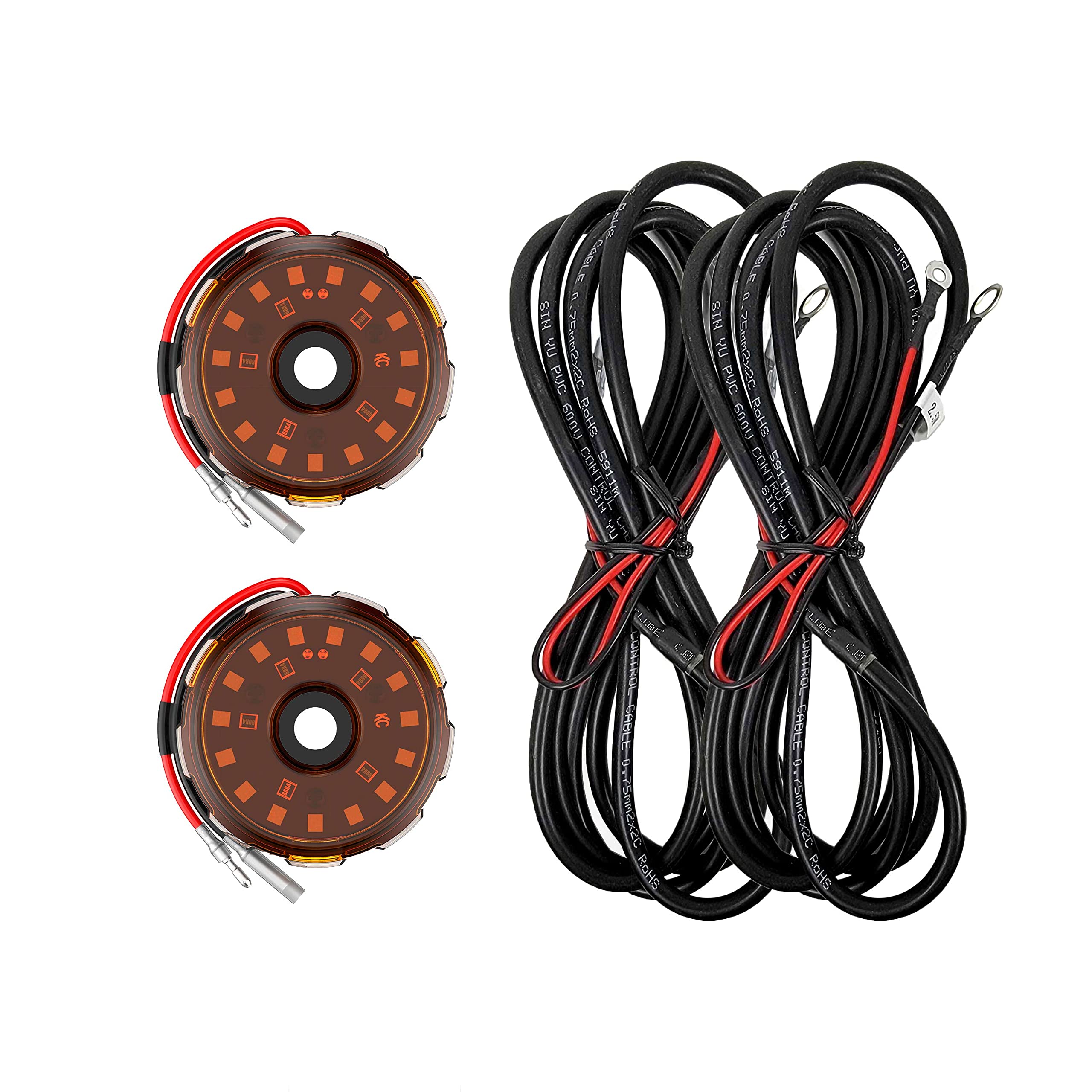 Add-On Two-Light Cyclone V2 Kit - Amber - 2.5 Meters Long