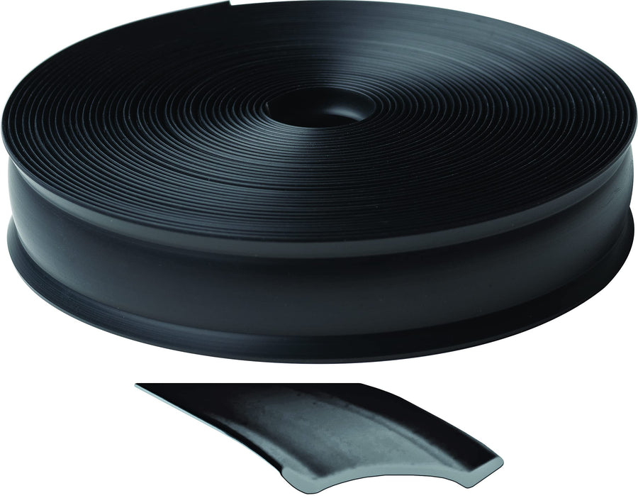 1Inch Wide RV Designer Vinyl Trim Insert for RVs - Flexible Molding, Exterior Use, and Roof Edge Molding - Ideal for Travel Trailers and Campers, Heavy Duty, 50 Foot Roll, Black