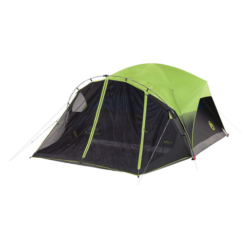 Coleman Dark Room Carlsbad Camping Tent with Screened Porch 4/6 Person Tent Blocks 90% of Sunlight and Keeps Inside Cool Weatherproof with Easy Setup