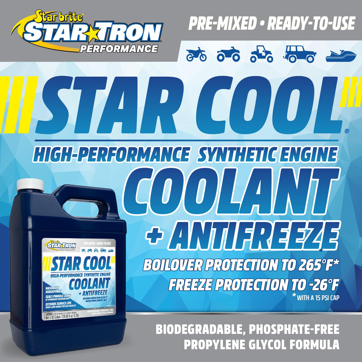 Star-Cool STAR BRITE Premium Synthetic PG Engine Coolant - 64 OZ (033264)