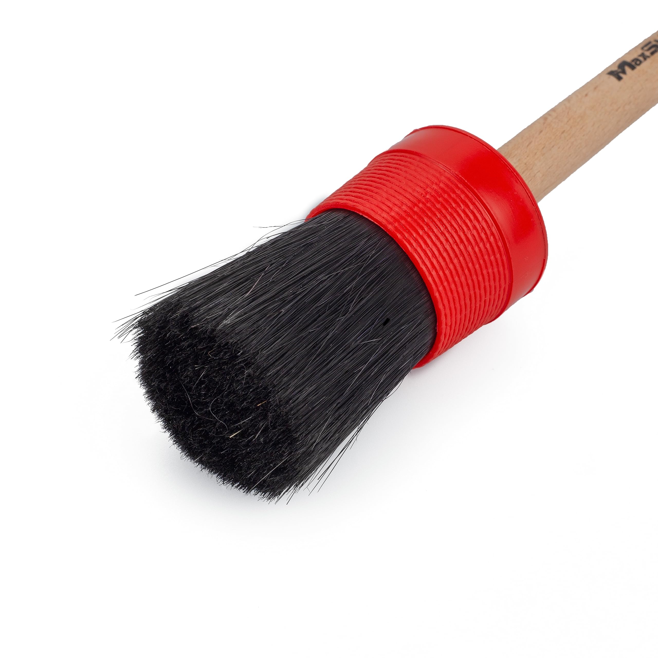 3-Piece Maxshine Detailing Brushes Set, Brown | Sizes: 8.7", 9", 9.2" | Scratch-Free Soft Bristles, Ergonomic Grip | Versatile Car Detailing for Interior & Exterior