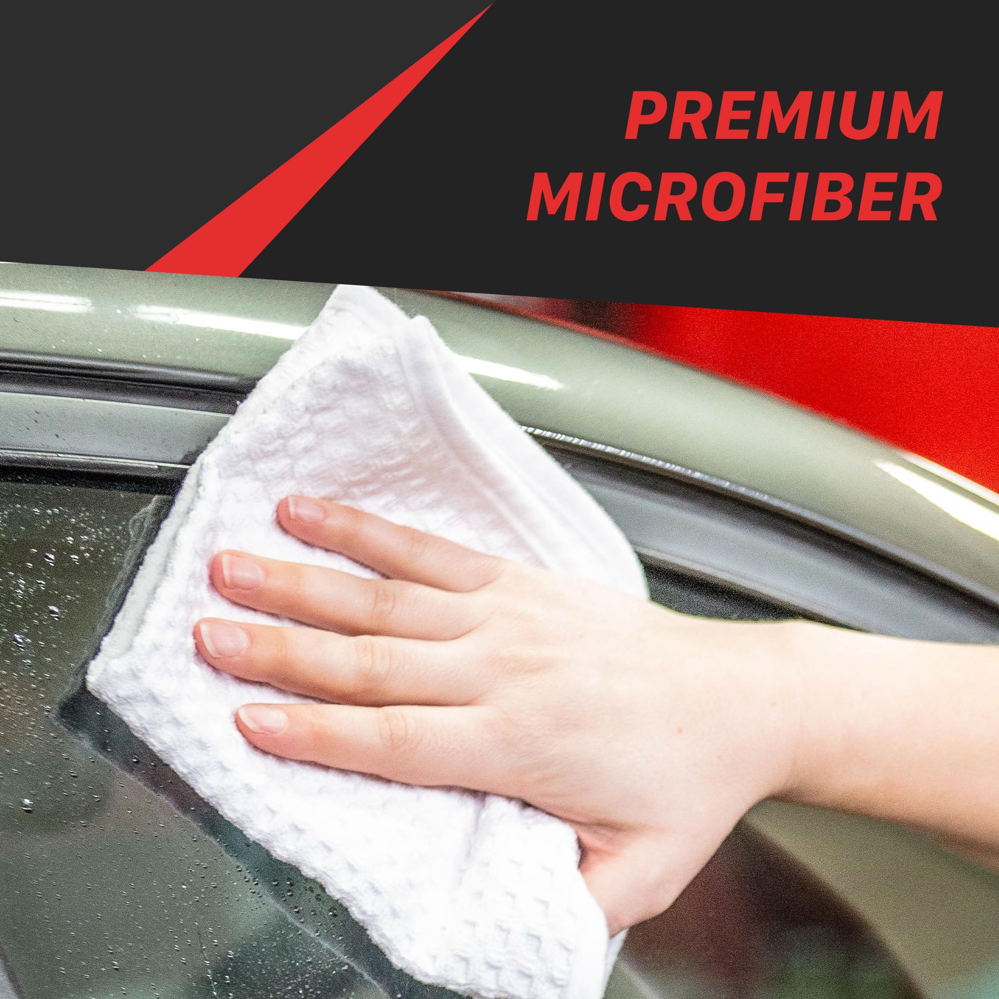 24" x 36" Maxshine Universal Waffle Towel (400GSM) – Professional Microfiber Drying Towel for Car Windows, Mirrors & Delicate Surfaces – Lint-Free Auto Detailing Cloth
