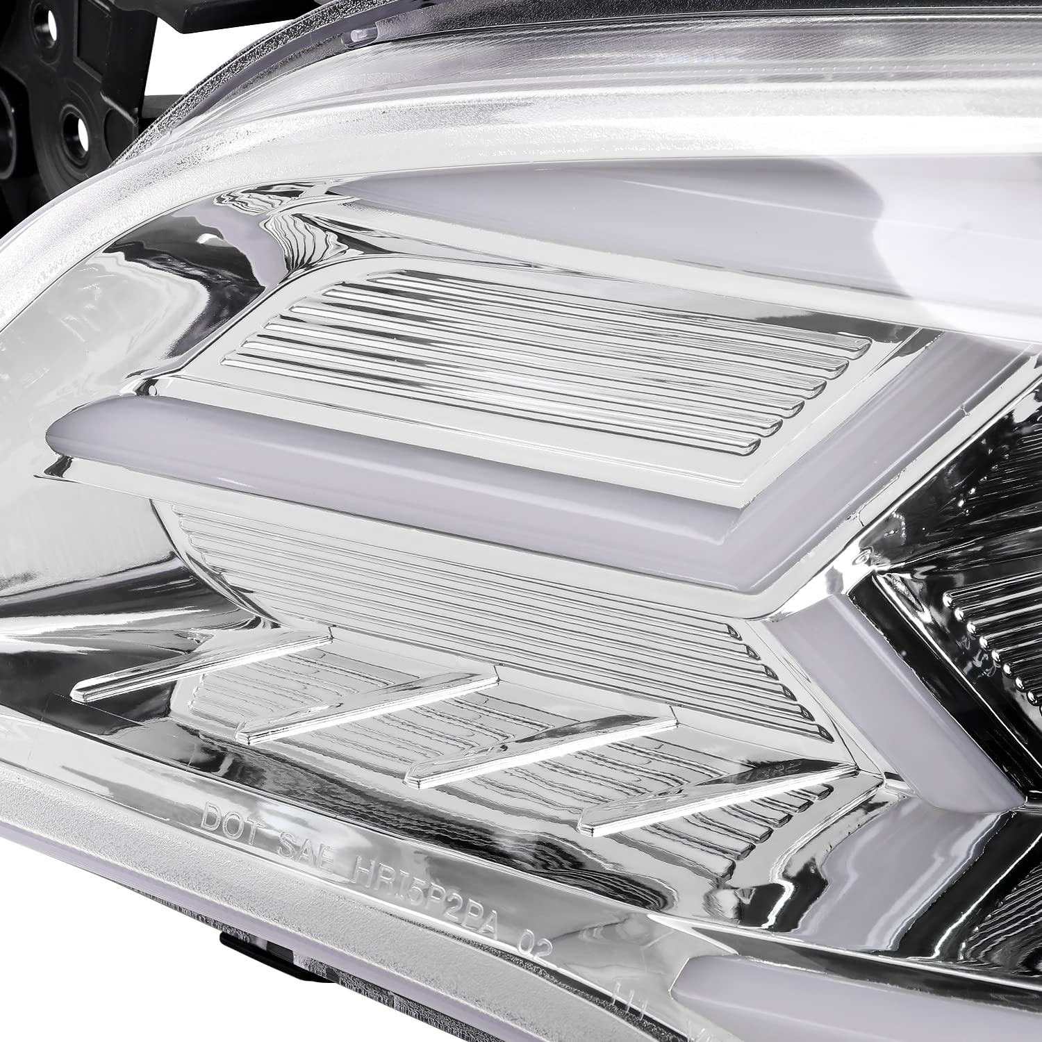 Chrome Projector Headlights SPEC-D TUNING w/Sequential LED Turn Signal Compatible with 2006-2007 Subaru Impreza WRX/STI Models Only, Left + Right Pair Headlamp Assembly