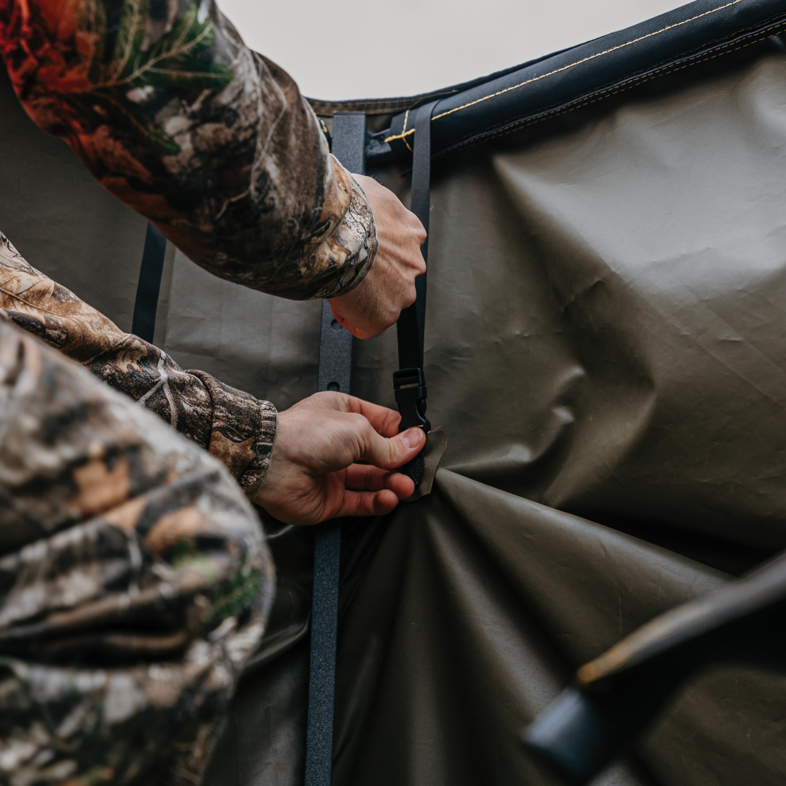 Quad Pod Rivers Edge® Concealment Kit, Blocks Wind, Conceals Movement, Durable, Solution-Dyed, Fade Resistant, Easy Attachment, for Use with Rivers Edge® Quad Pod, RE795