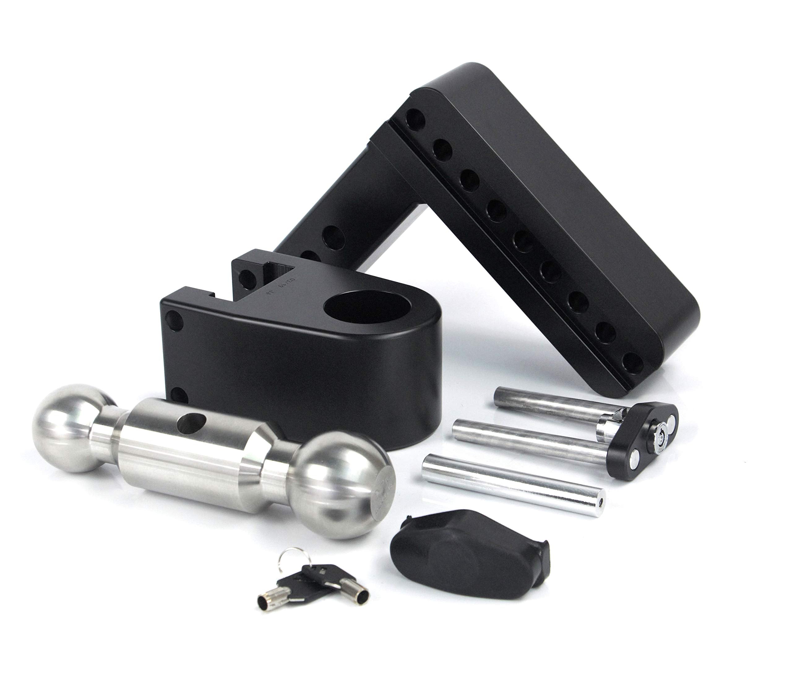 Drop Hitch Receiver Weigh Safe LTB6-2-CER-BLA: 2 Inches Adjustable