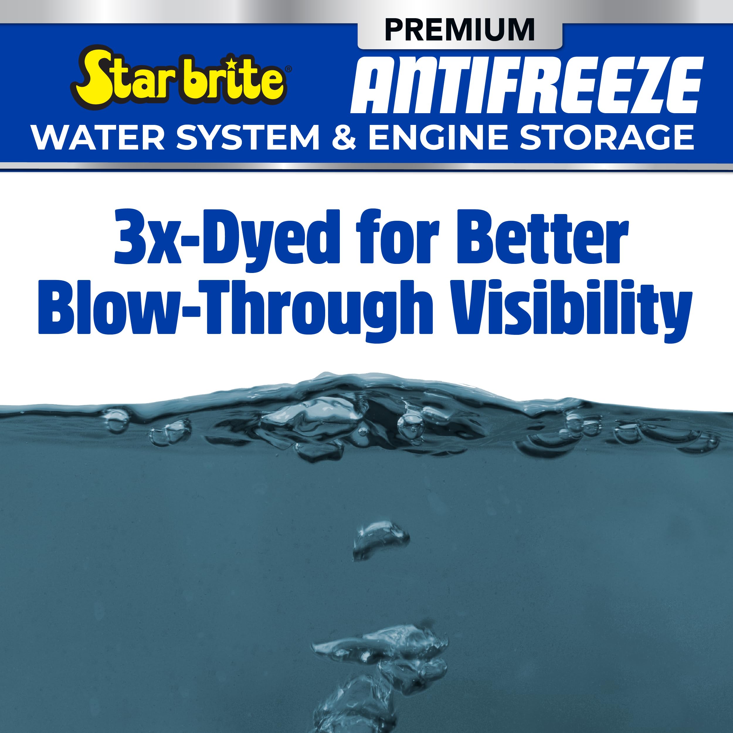 Premium STAR BRITE -100°F Non-Toxic Antifreeze for RVs, Boats & Water Systems, Propylene Glycol Formula, Corrosion Protection, Ready-to-Use Winterizing Fluid
