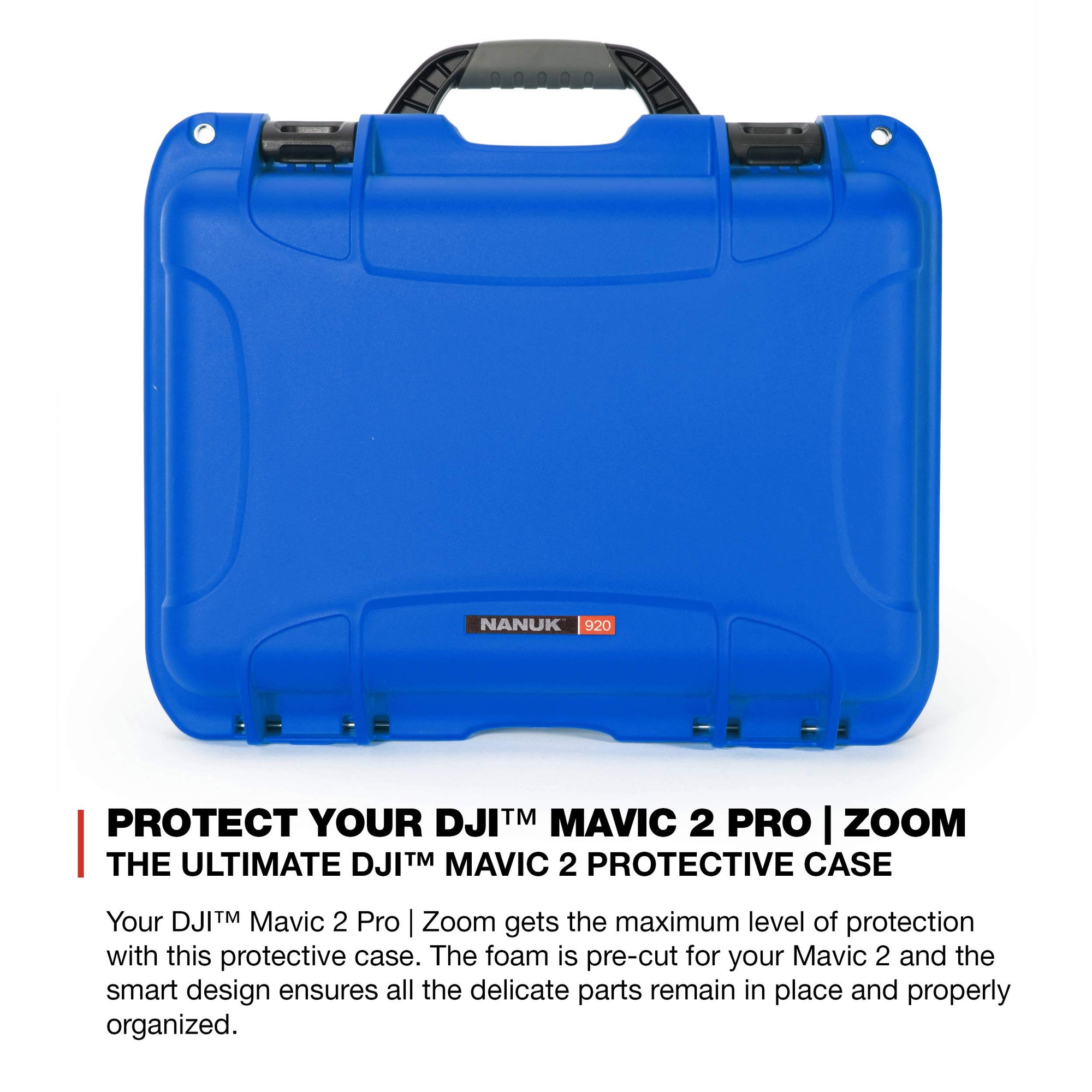 Nanuk Waterproof Hard Case for DJI Drone with Custom Foam Insert - Blue, 920-MAV2PZ8 DJI Mavic 2 Pro/Zoom