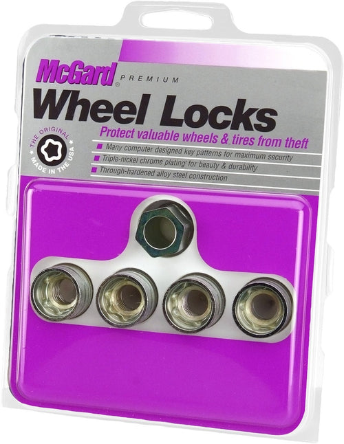 Under Hub Cap McGard 24016 Cone Seat - Wheel Locks (M12 x 1.75 Thread Size) - Set of 4, Silver