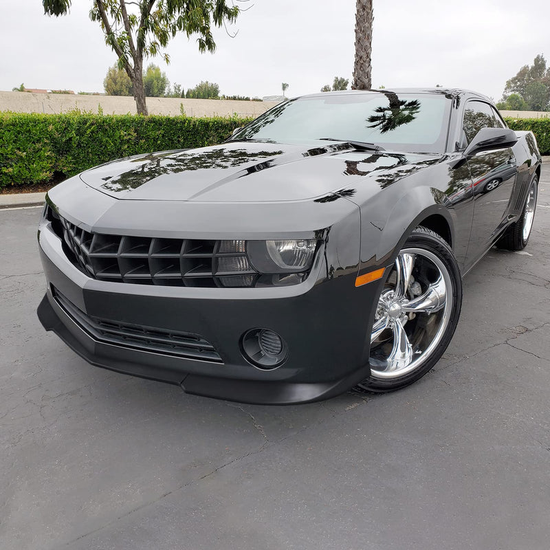 Matte Black Spec-D Tuning Front Bumper Lip Compatible with 2010-2013 Chevy Camaro V6