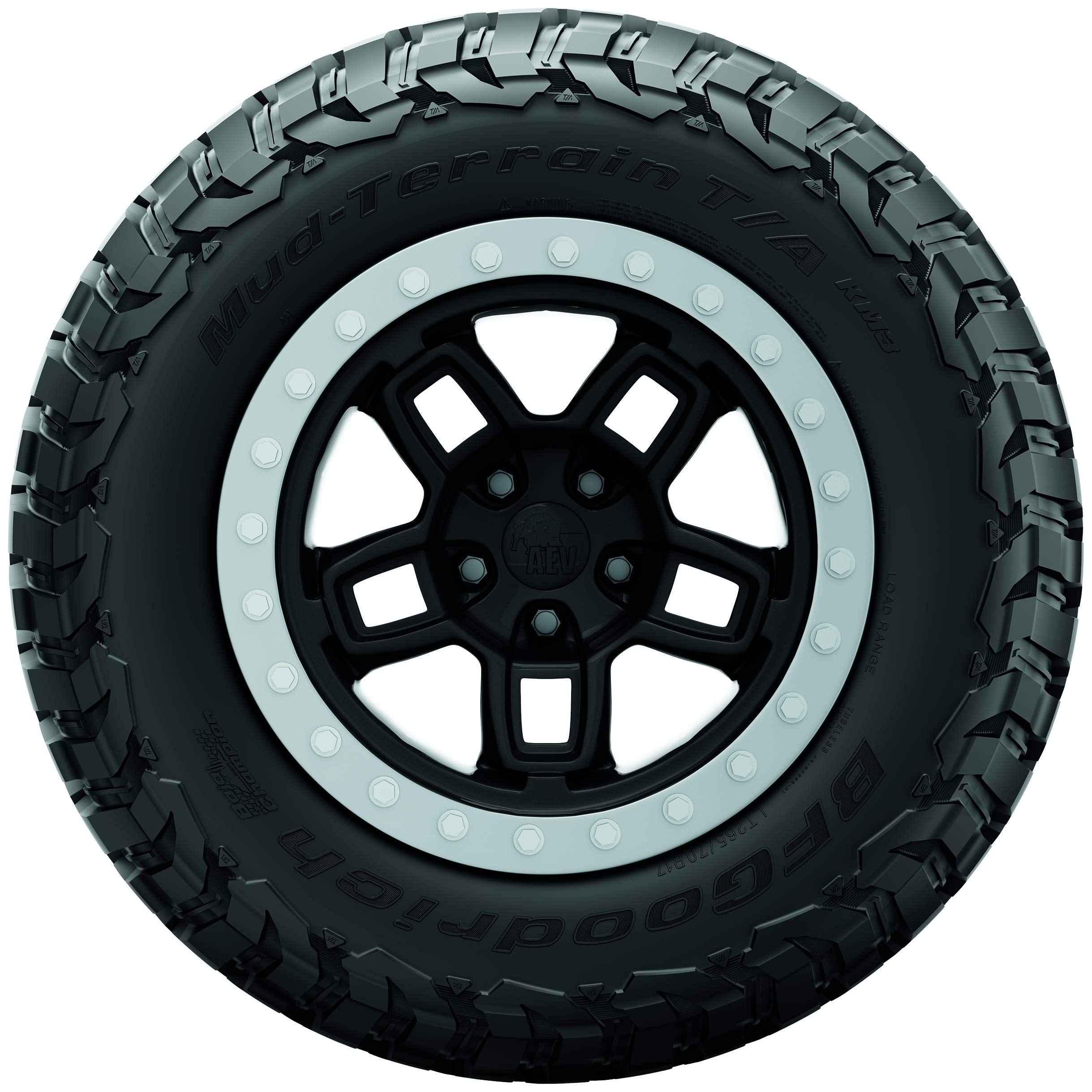 Mud Terrain T/A KM3 BFGoodrich Radial Car Tire for Light Trucks, SUVs, and Crossovers, 37x12.50R18/C 115Q