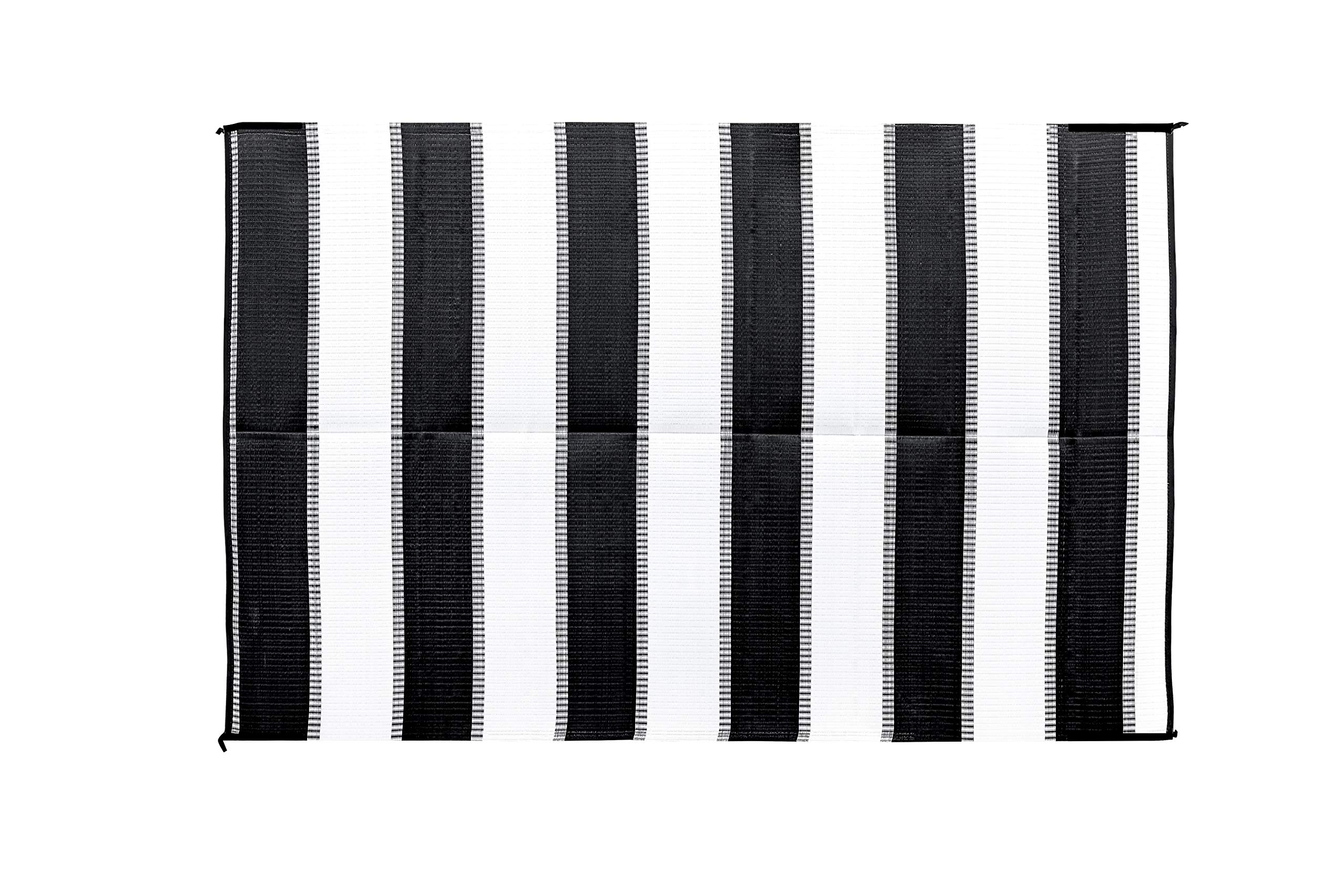 Awning Camco Leisure Mat-Charcoal Stripe 6' X 9' 42873