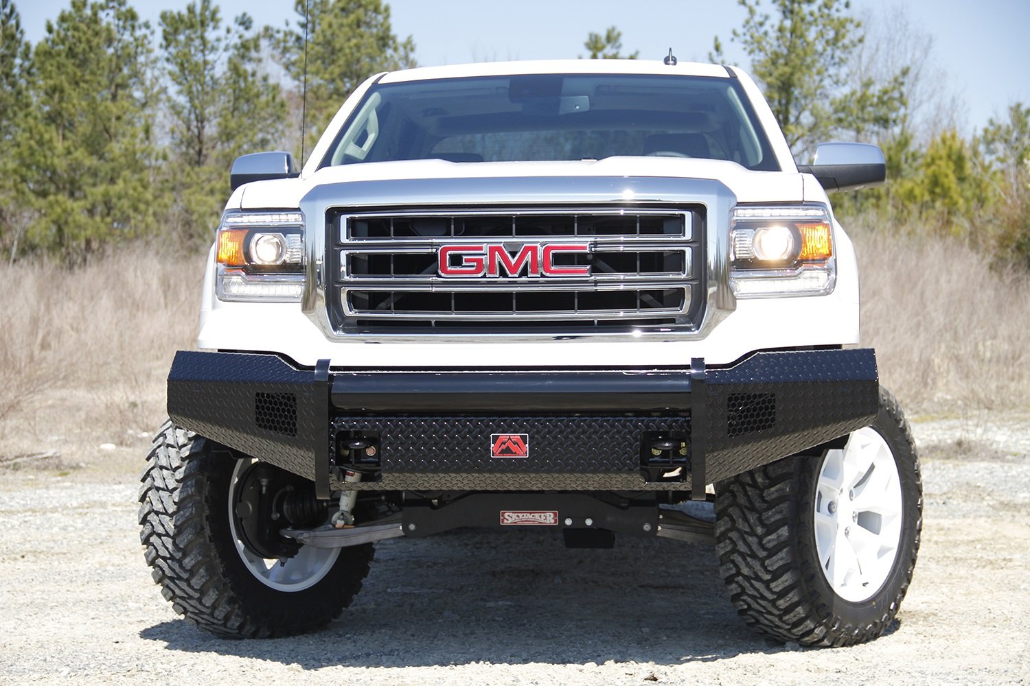 Black Steel Fab Fours GM07-K2161-1 Front Ranch Bumper