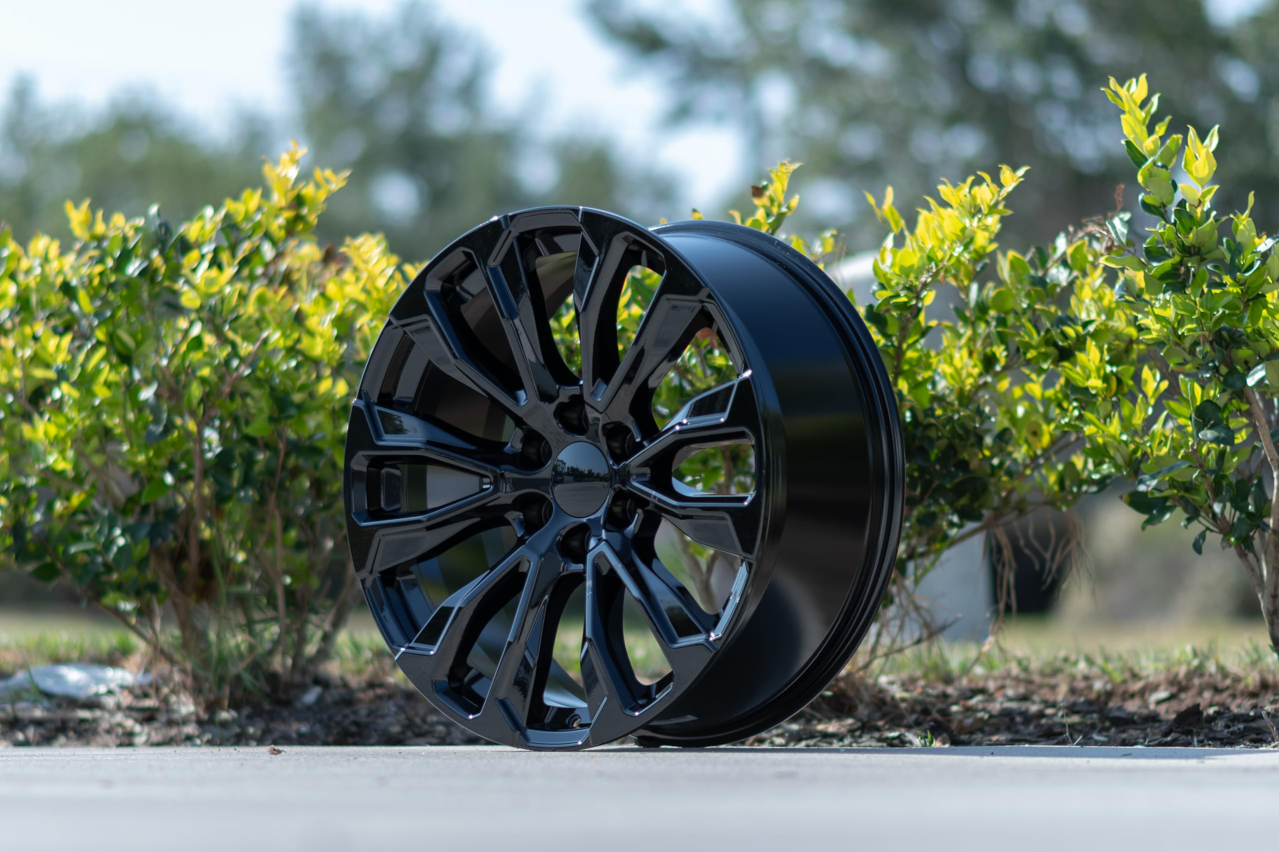 22 Inch OE Wheels CV30 Rim Fits Yukon Denali Style 6x139.7 22x9 Gloss Black - Hollander 14025 (1)