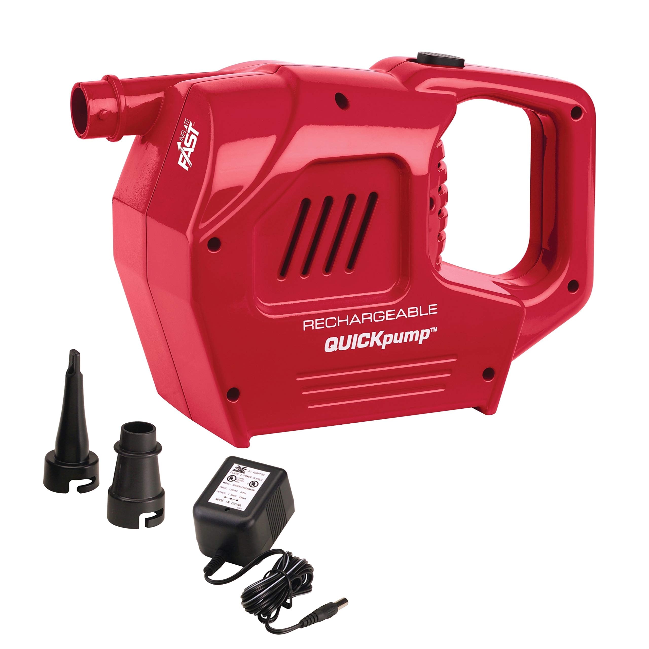 Coleman Air Pump QuickPump for Air Beds & Inflatables, Portable Pump with Fast Inflation or Deflation, Battery-Powered/Rechargeable/12-Volt/120-Volt Power Options