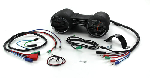 Scott Drake Black Housing Rally Pac (V8 Engines, 6000 RPM), Compatible with 1965 Ford Mustang, Model C5ZZ-10B960CBK