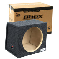 Atrend Bbox 12 Inch Single Sealed Subwoofer Enclosure - Car Subwoofer Boxes & Enclosures - Premium Subwoofer Box Sound & Bass Improves Audio Quality - Red & Black Spring Terminals - Charcoal
