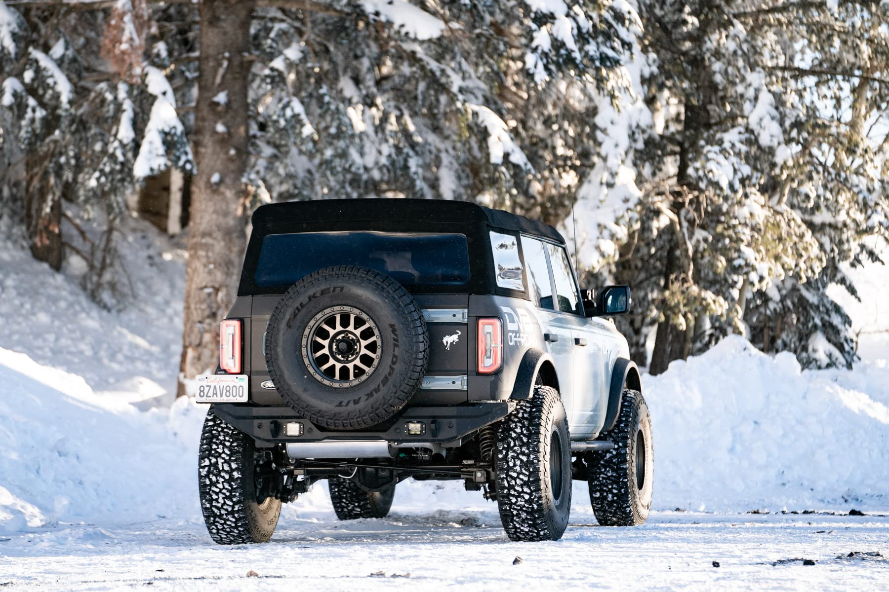 FS-15 Series DV8 Offroad Rear Bumper Compatible with 2021-2025 Ford Bronco | High Clearance | Fits Up to 37" Tires | Retains OEM Backup Sensors | Pod Light Mounts | Dual Clevis Mount