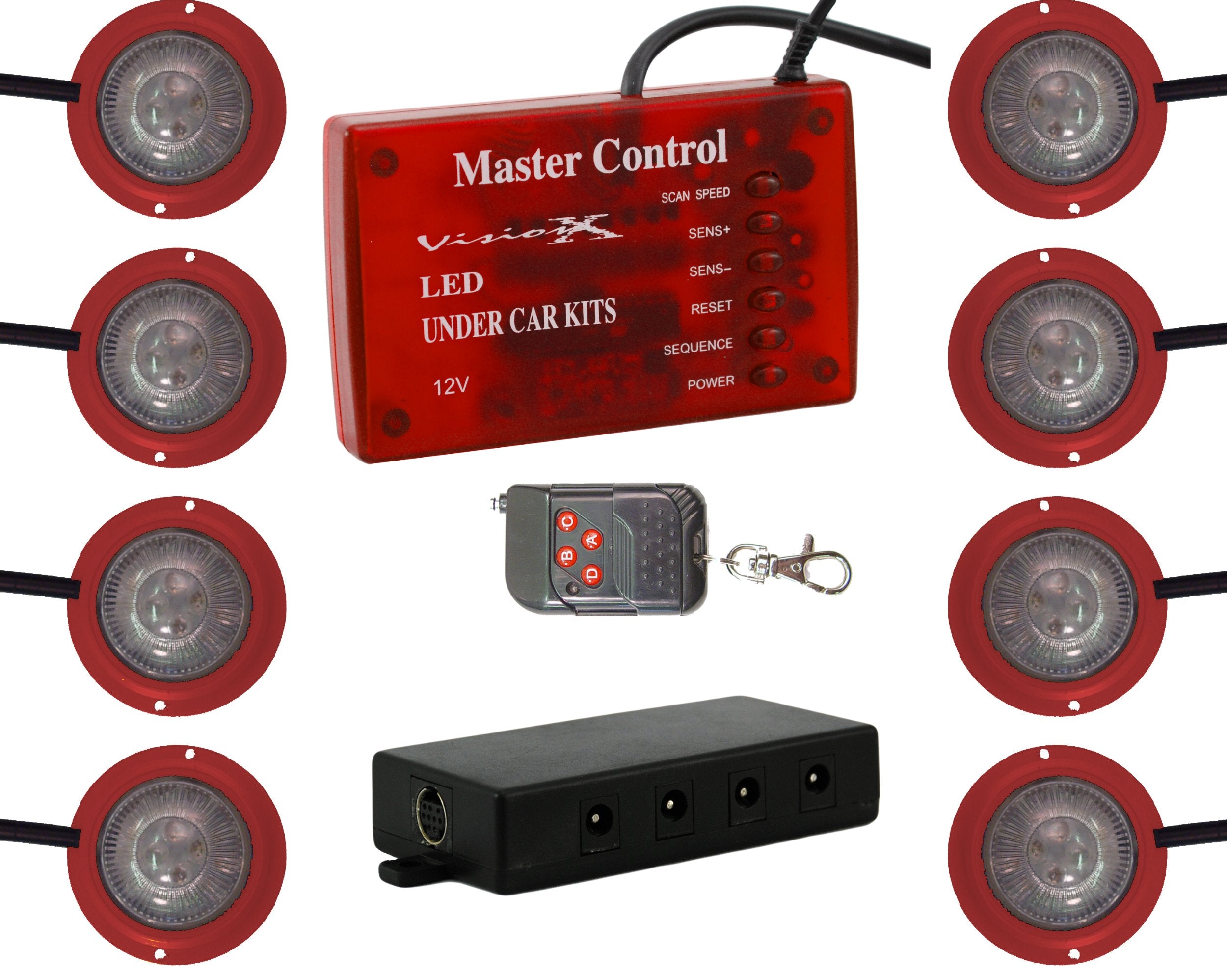 Vision X HIL-STR Lighting Red LED Strobe and Rock Light Kit