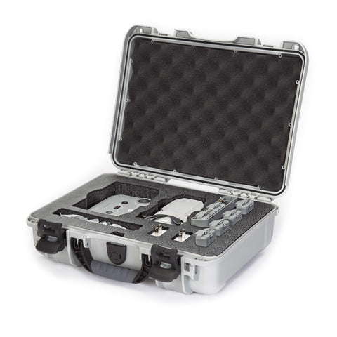 Waterproof Nanuk 910 Hard Case with Foam Insert for DJI Mavic Mini 2 Fly More - Silver