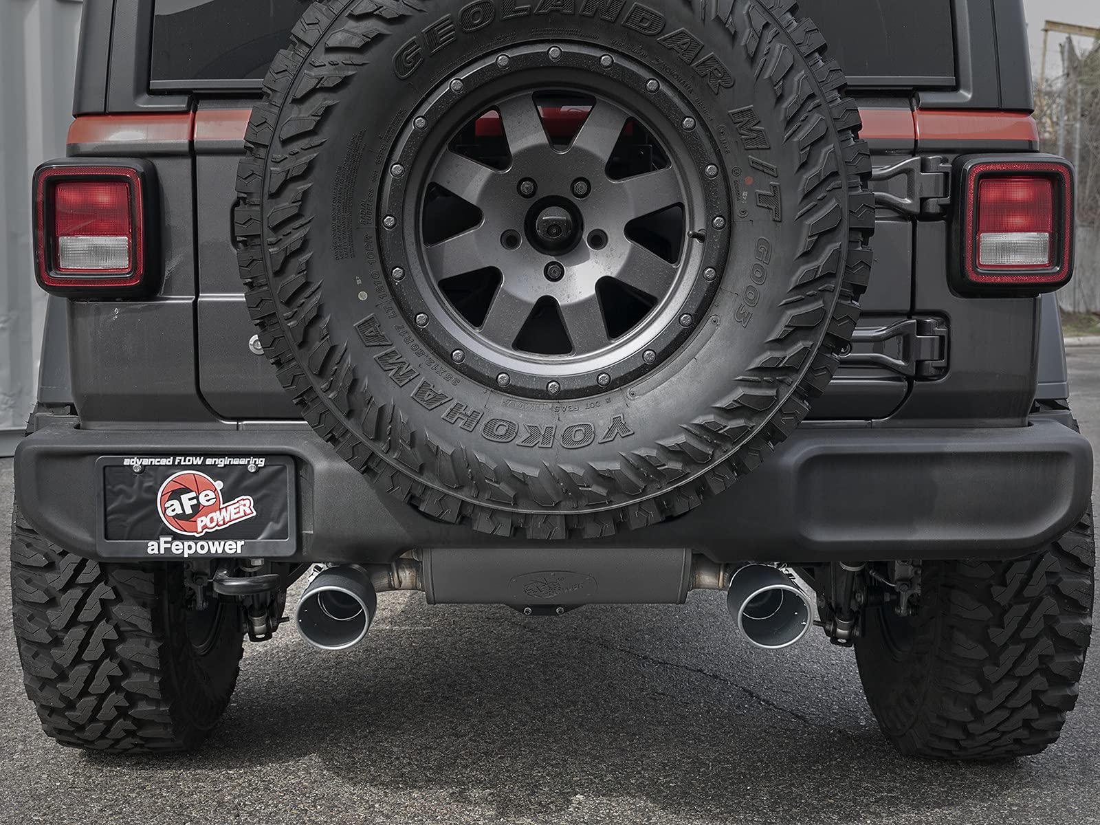 Rebel Series aFe Power 49-48096-B 3 IN to 2-1/2 IN 409 Stainless Steel Cat-Back Exhaust w/Black Tip, fits Jeep Wrangler (JL) 18-21 L4-2.0L (t)