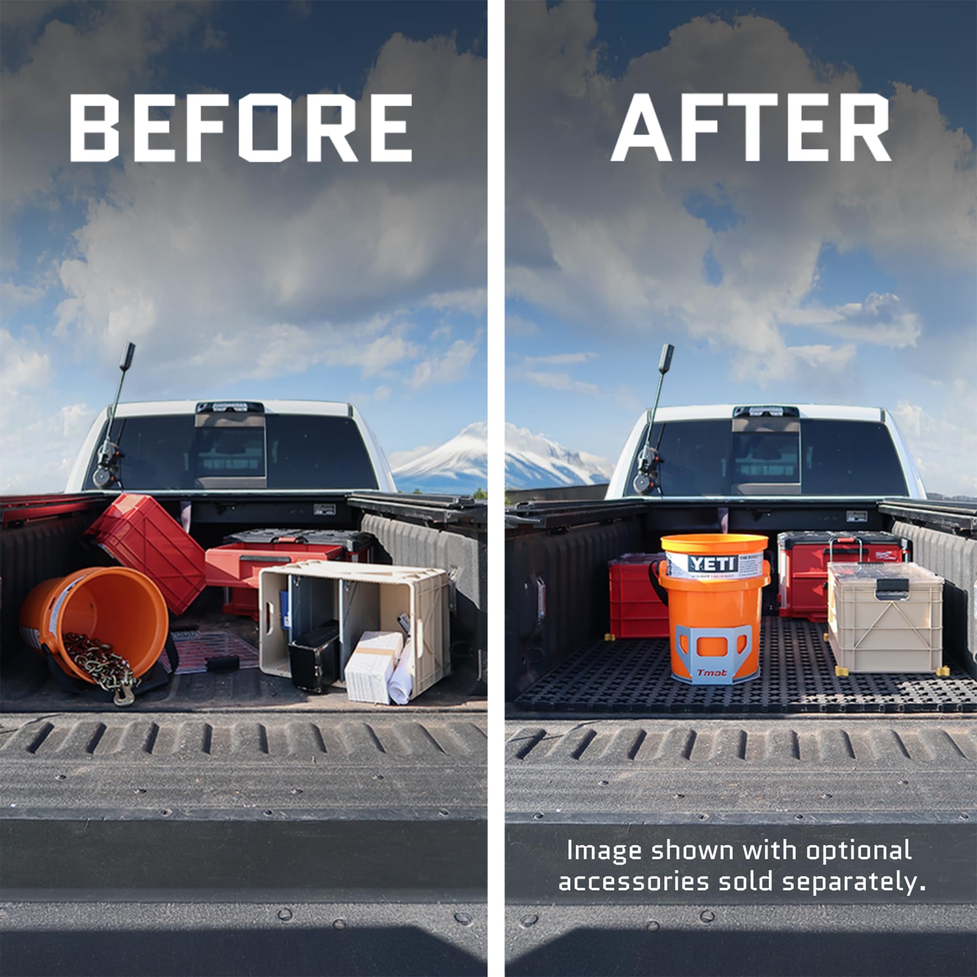 Truck Bed Mat Tmat & Cargo Management System (Short Bed 5' to 5'5")