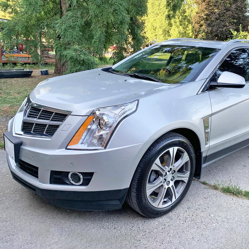 Chrome Projector Headlights SPEC-D TUNING Compatible with 2010-2016 Cadillac SRX, Left + Right Head Lamps Assembly