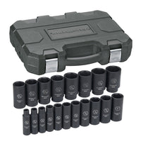 1/2 Dr 19 Pc. SAE Deep Impact Socket Set
