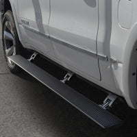 Volt Power Running Boards RealTruck for RAM 1500 (2019-2025) Quad Cab | Aluminum, Textured Black | 20436680PC | Electric Powerstep & Retractable Steps