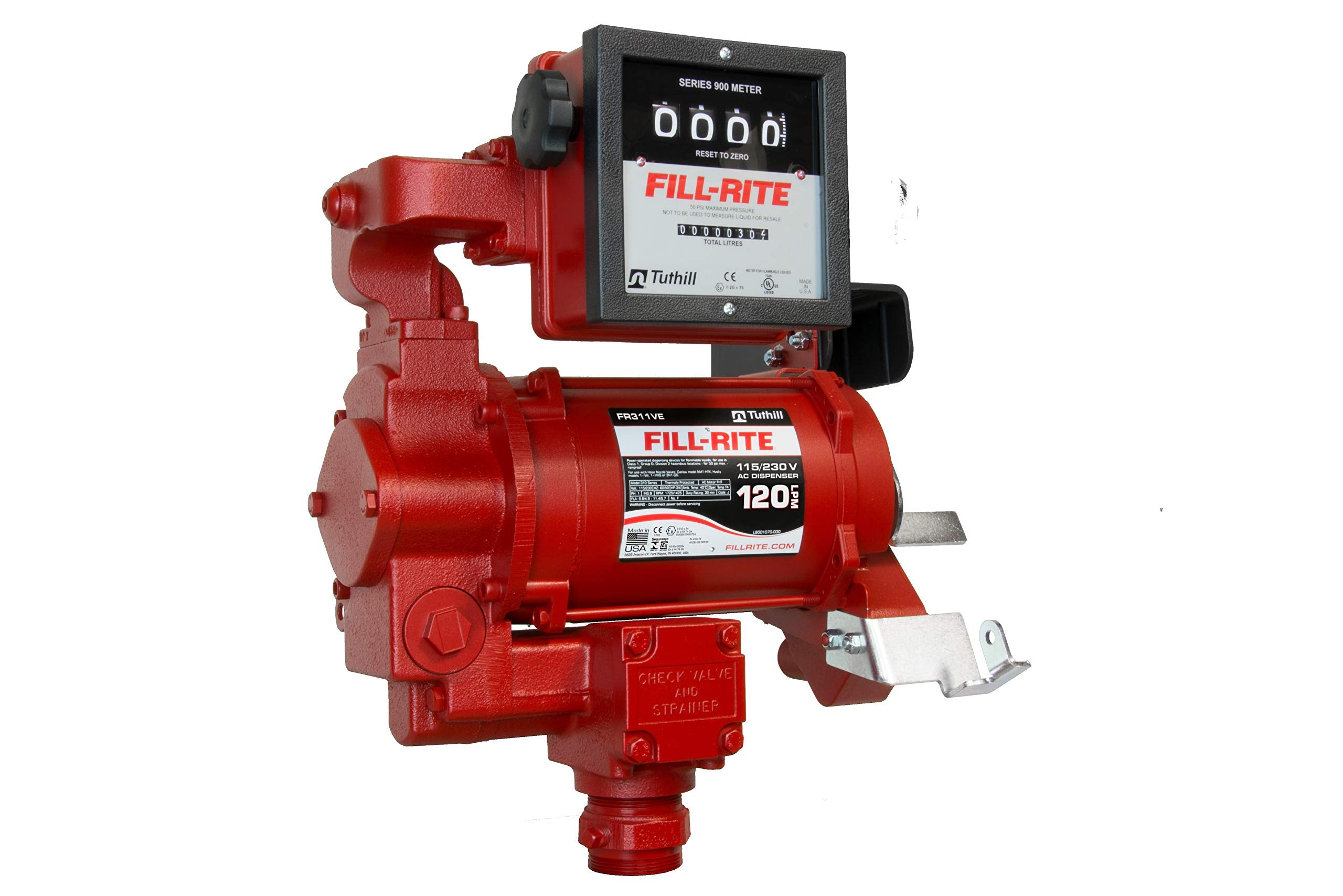 Fill-Rite 3/4 HP FR311VELMN 115/230V 50/60Hz AC, 901L Meter, Liter, No Accessories