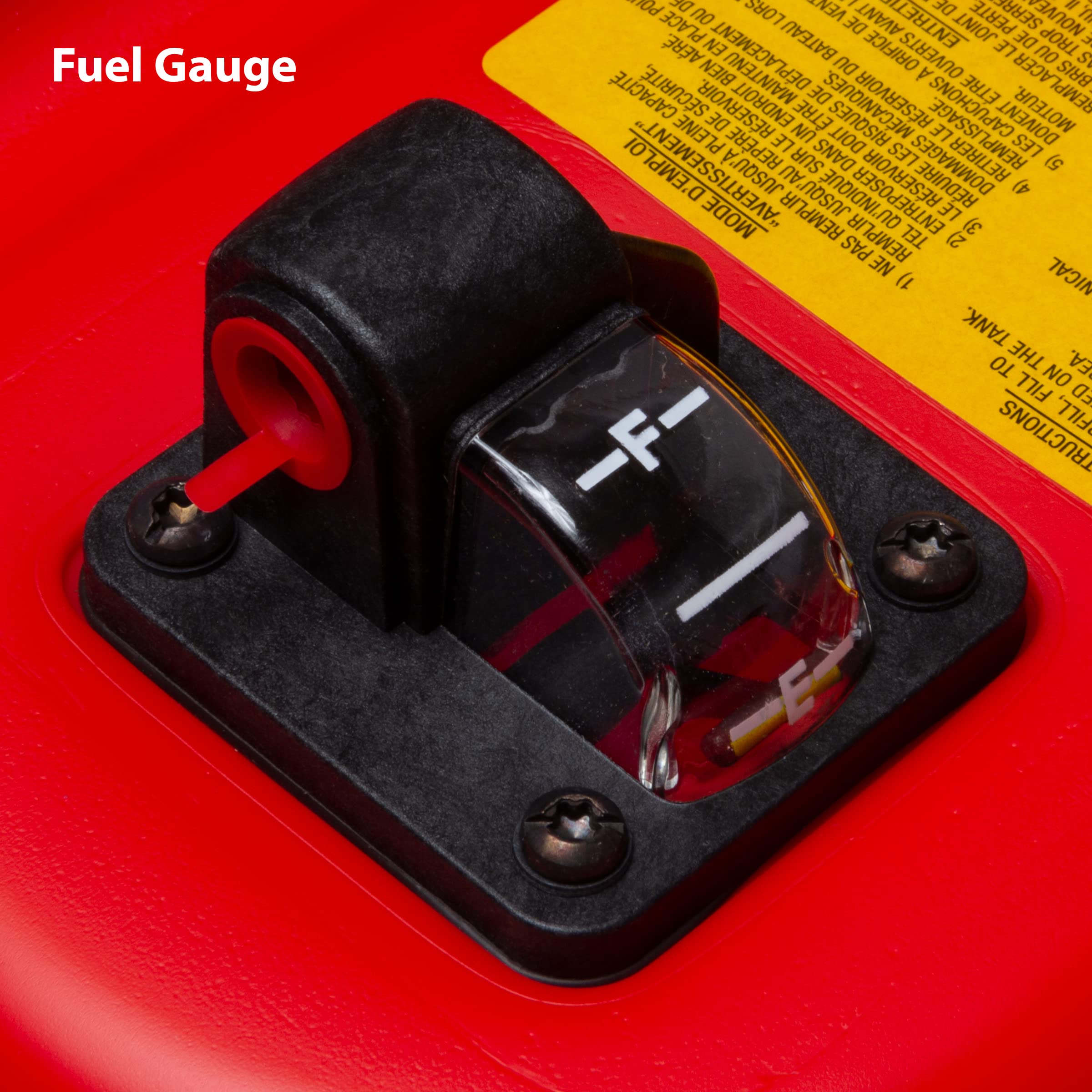 Marine Gas Can Scepter 9 Gallon Portable, Boat Fuel Tank, 2-Way Vented Cap, Built-In Fuel Gauge and Pick-Up, Handles, EPA & CARB Compliant, Rectangular, 22.9"L x 14.3"W x 11.5"H (08667)
