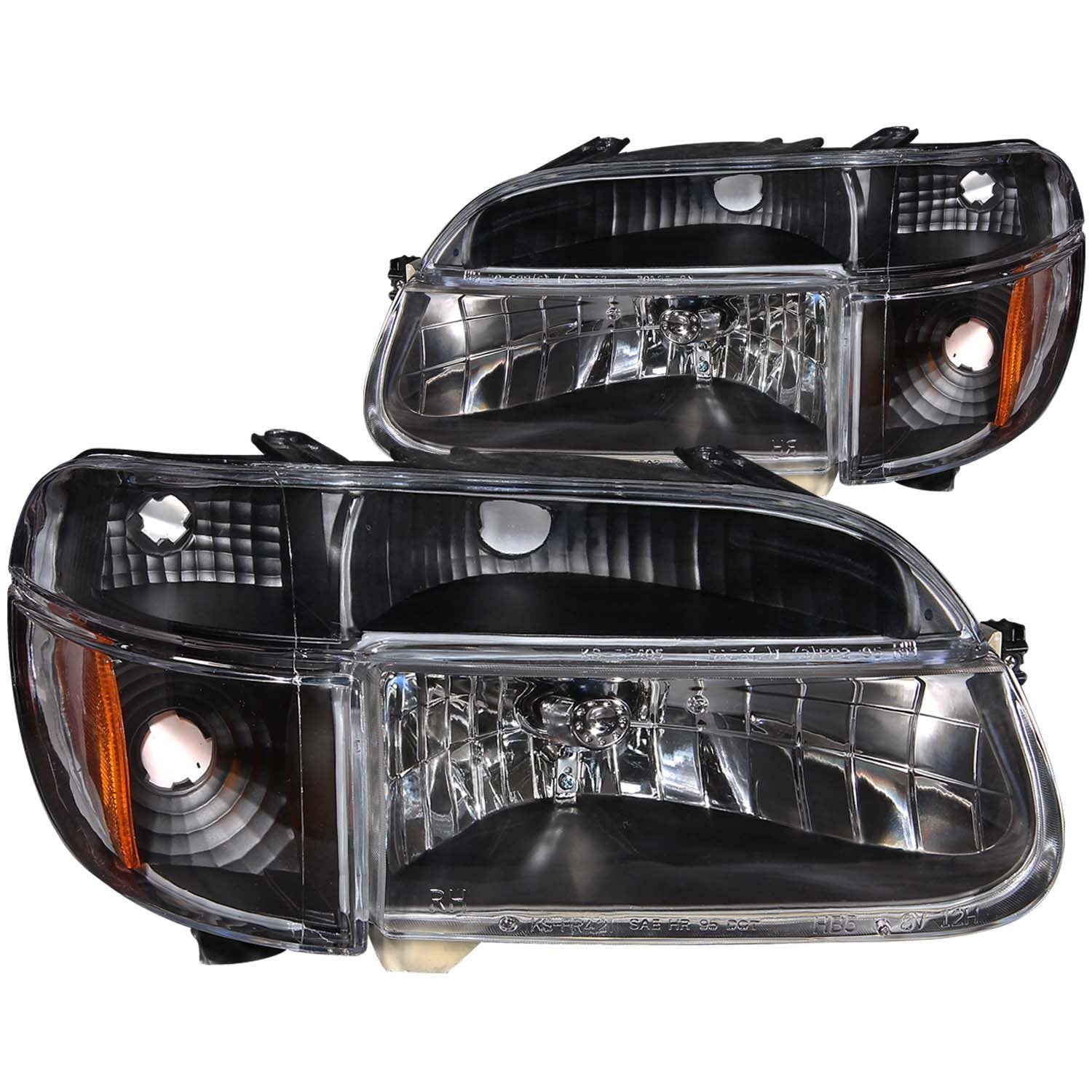 Ford Explorer Anzo USA 111039 Black Crystal with Amber Corner Headlight Assembly - (Sold in Pairs)