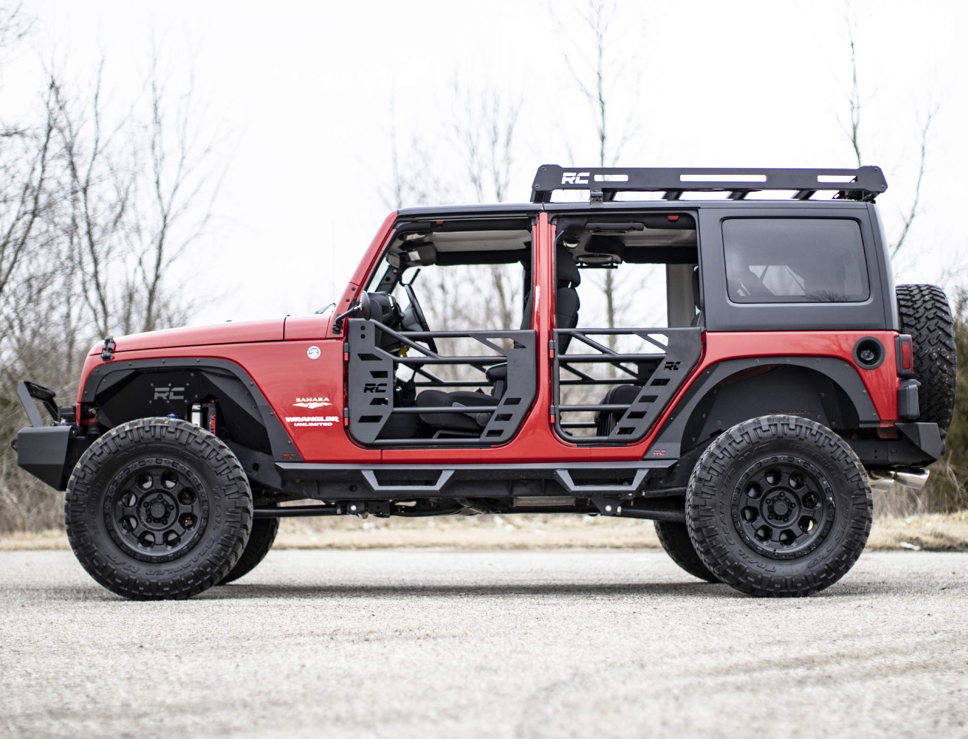 Rough Country Steel Tube Rear Doors for 2007-2018 Jeep Wrangler JK/JKU - 10587