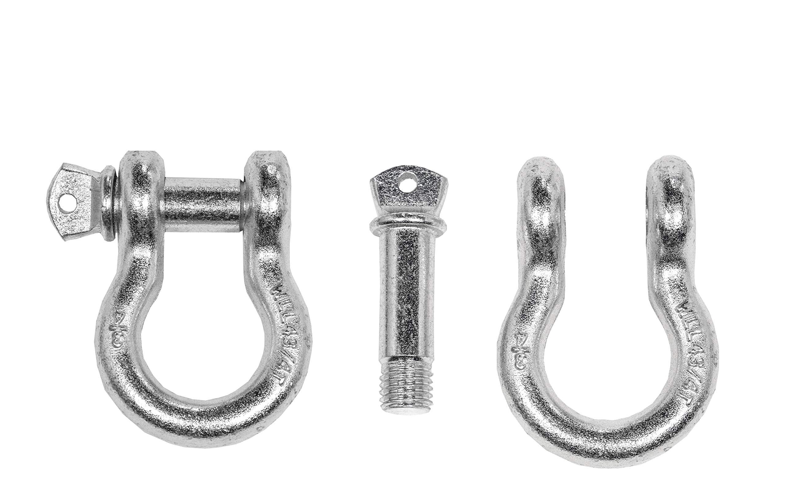 Recovery Shackle Overland Vehicle Systems 3/4" 4.75 Ton - Zinc Two Stage Powder Coat Finish - Universal Fitment - Used for Automotive Recovery and Towing