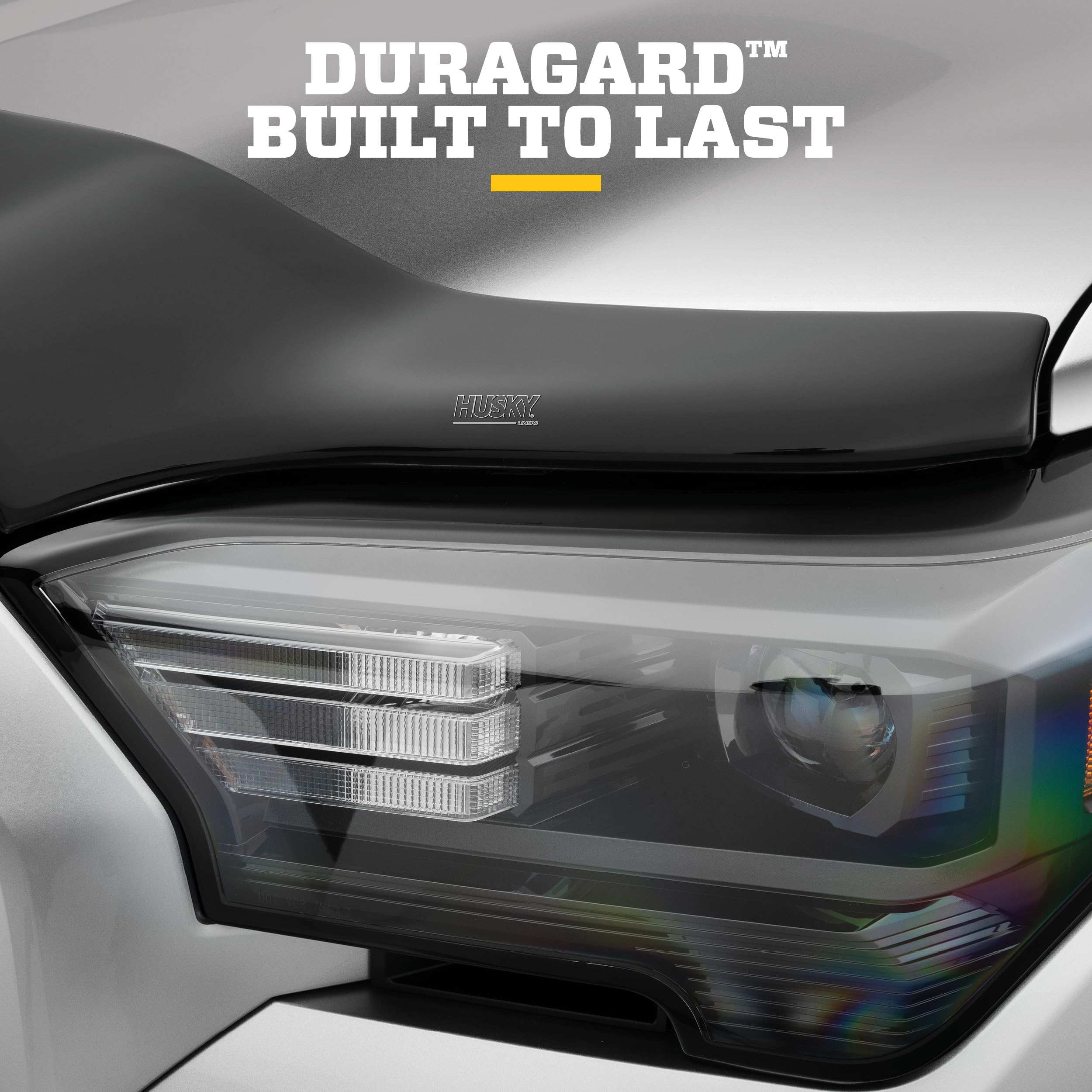 Aeroskin Husky Liners Hood Protector | Fits 2013-2015 Honda Civic | Low Profile Deflector/Bug Shield - 1 pc., Chrome | 2892117