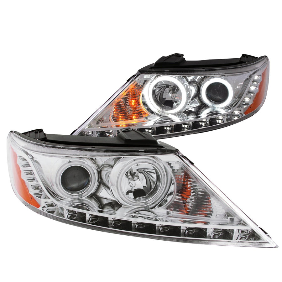 Chrome/Clear/Amber Halogen Projector Headlight AnzoUSA for Kia Sorento
