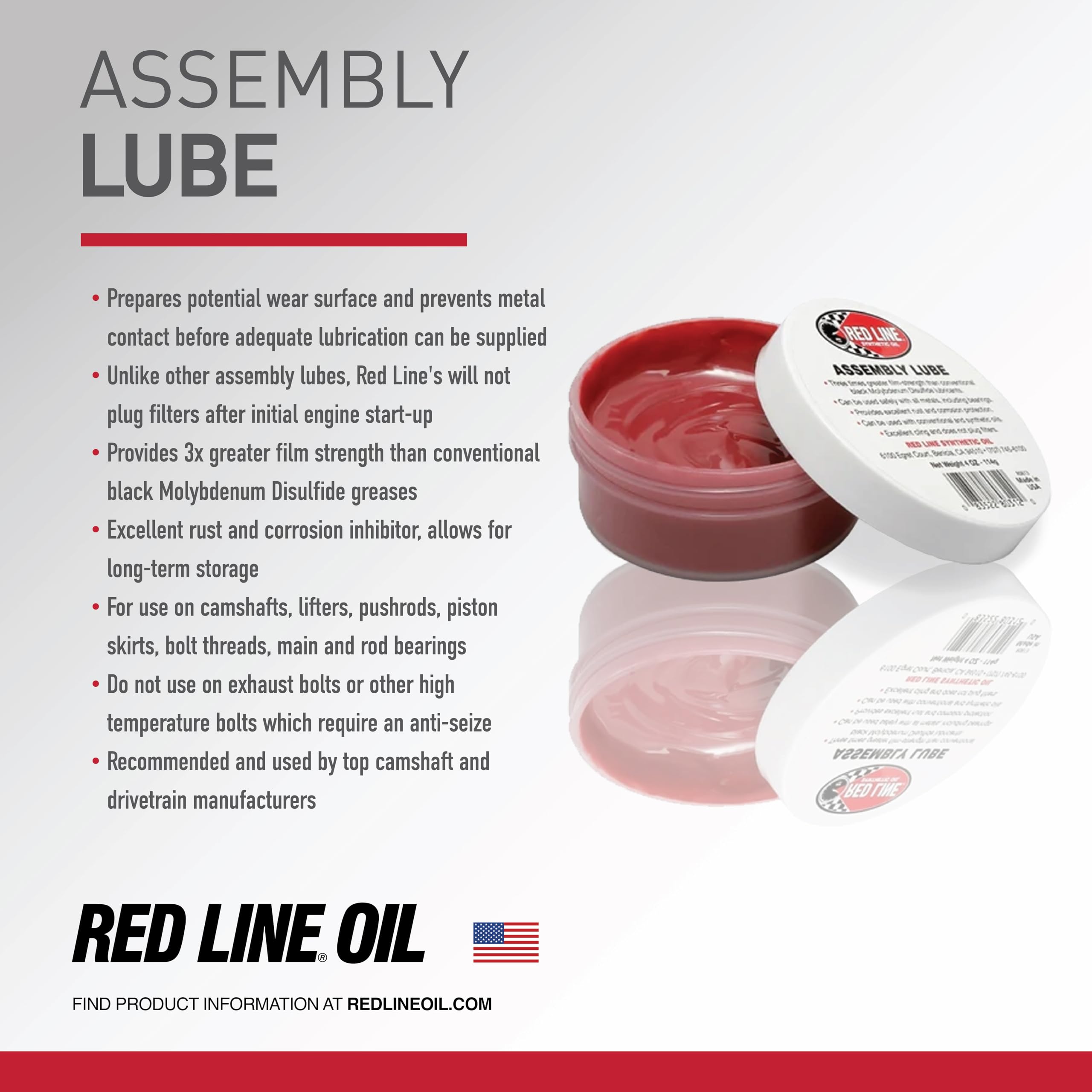 80312 Red Line Assembly Lube - 4 Ounce Jar