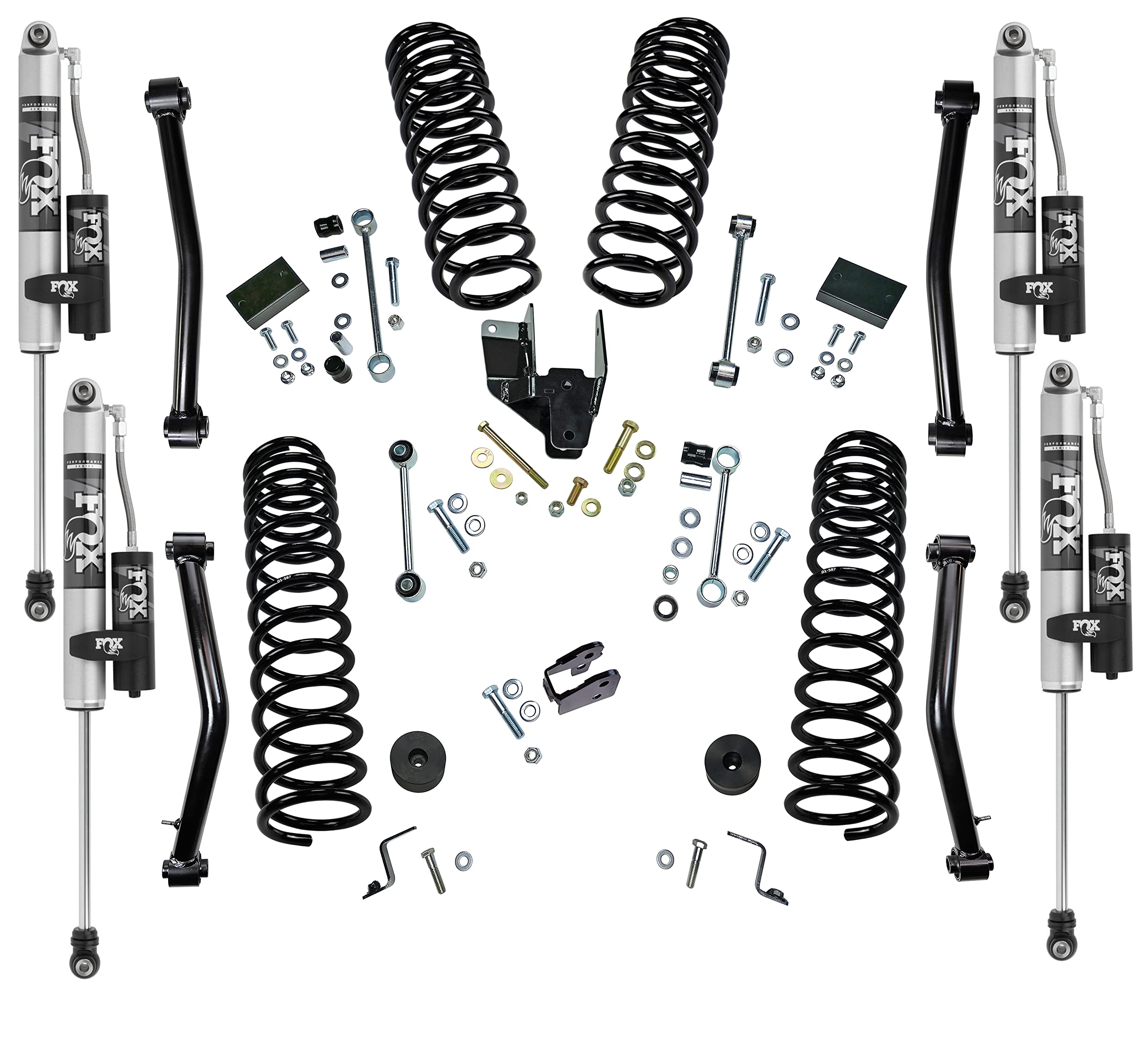 SUPERLIFT SUSPENSION RealTruck 4" Lift Kit for Jeep Wrangler JL | Complete Lift Kit with Fox 2.0 Reservoir Shocks & Lower Link Arms | K184FX | Fits 2018-2023 Jeep Wrangler JLU 4 Door Won't fit Mojave