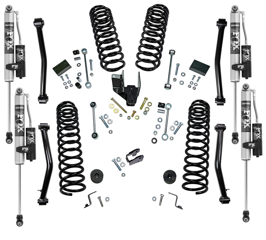 SUPERLIFT SUSPENSION RealTruck 4" Lift Kit for Jeep Wrangler JL | Complete Lift Kit with Fox 2.0 Reservoir Shocks & Lower Link Arms | K184FX | Fits 2018-2023 Jeep Wrangler JLU 4 Door Won't fit Mojave