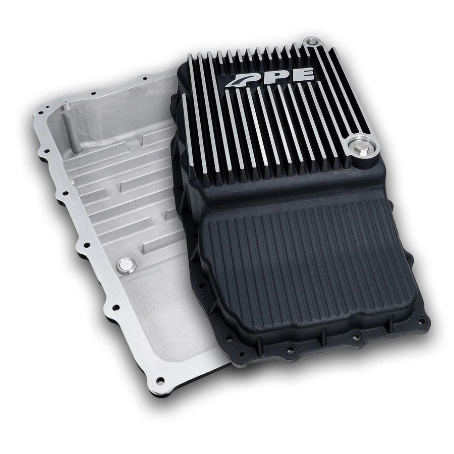 Heavy Duty PPE Cast Aluminum Deep Transmission Pan (BRUSHED) 128051210 Compatible for 2018+ GM Tahoe/Suburban/Yukon/Escalade with Allison 10L80 Transmission