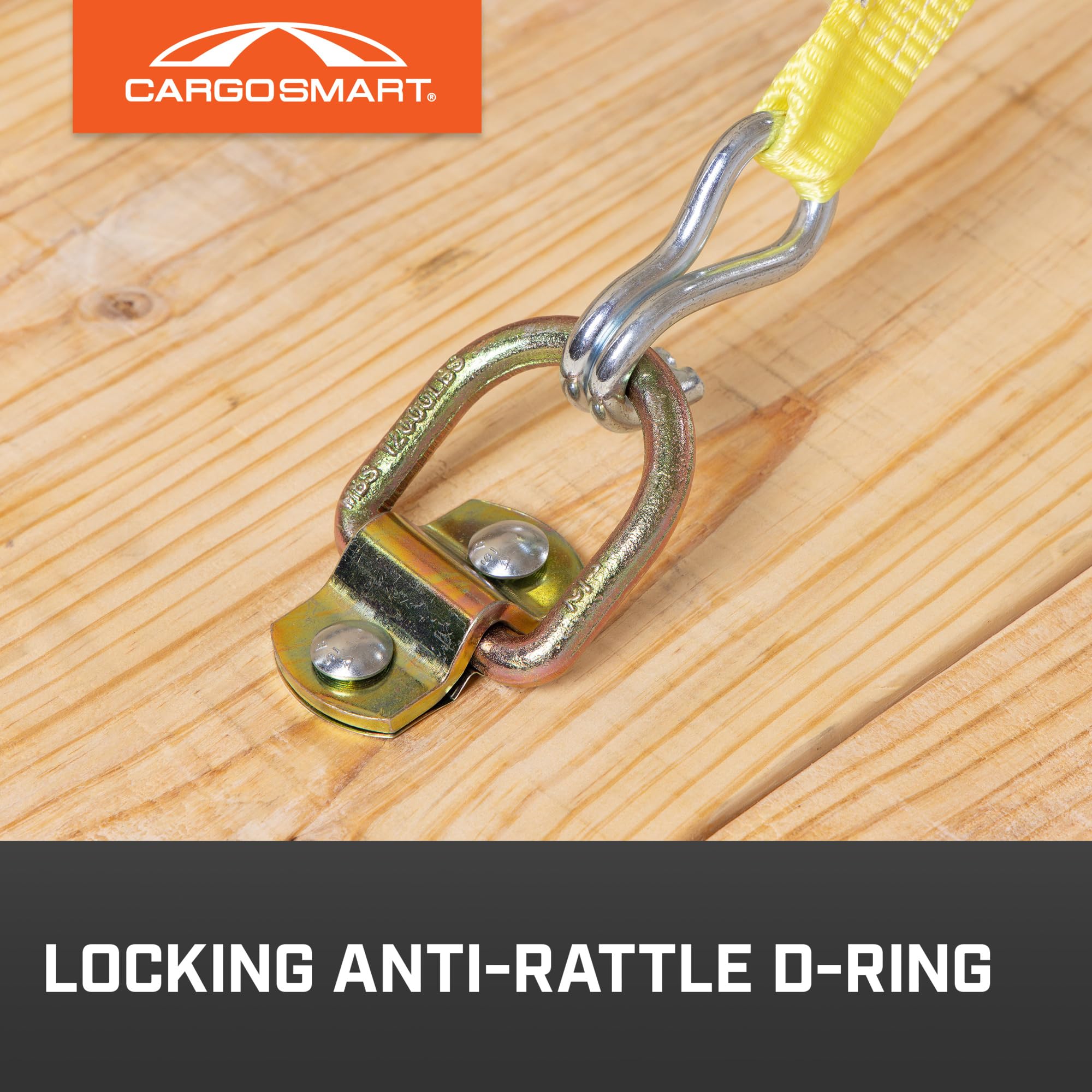 Locking Heavy Duty Anti-Rattle D-Ring, 4 7/8" x 3 1/2" 11,000 lb 1 Pk