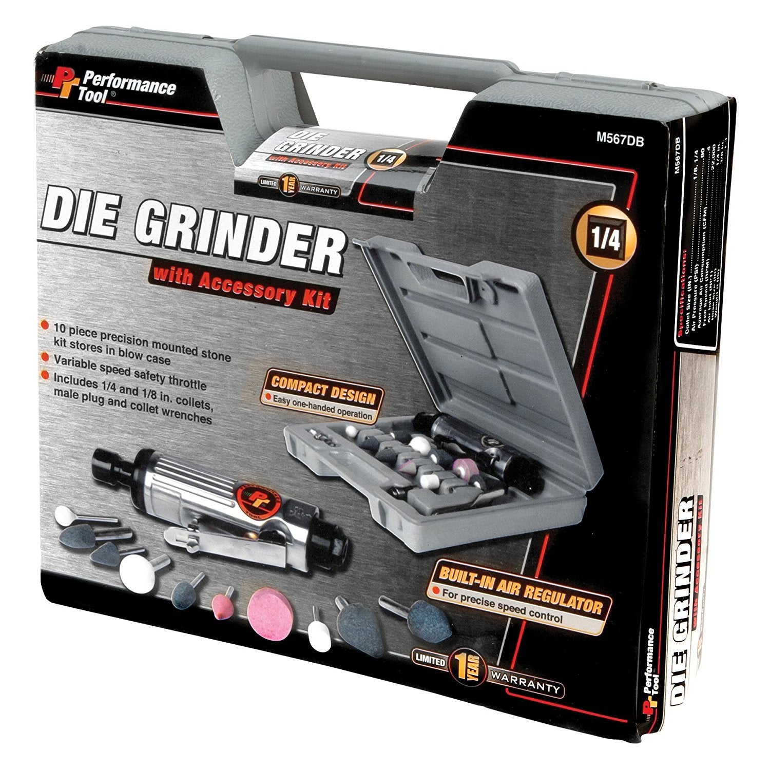 M567DB Performance Tool 14-Piece Mini Die Grinder Kit
