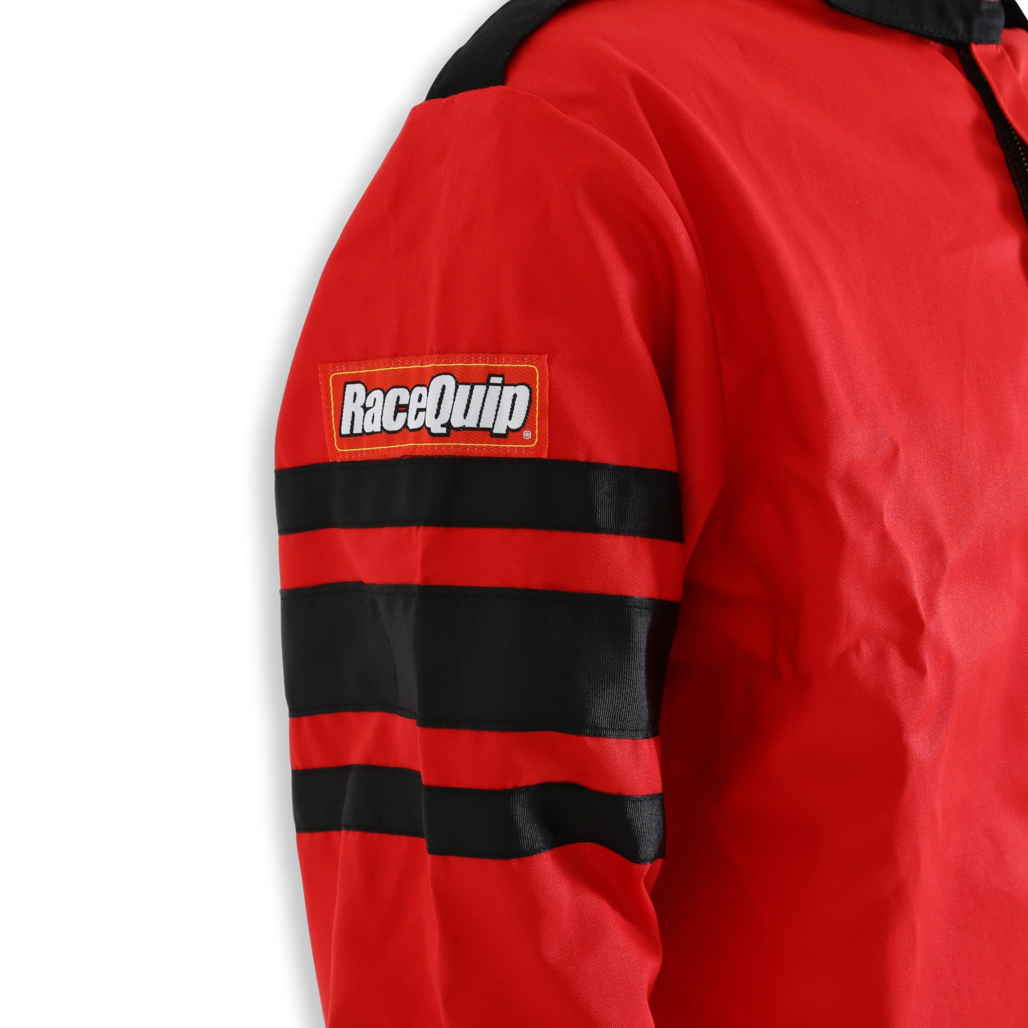 RaceQuip 110 Series Driving Jacket 111013RQP SFI 3.2A/1 Red/Black Stripe Medium