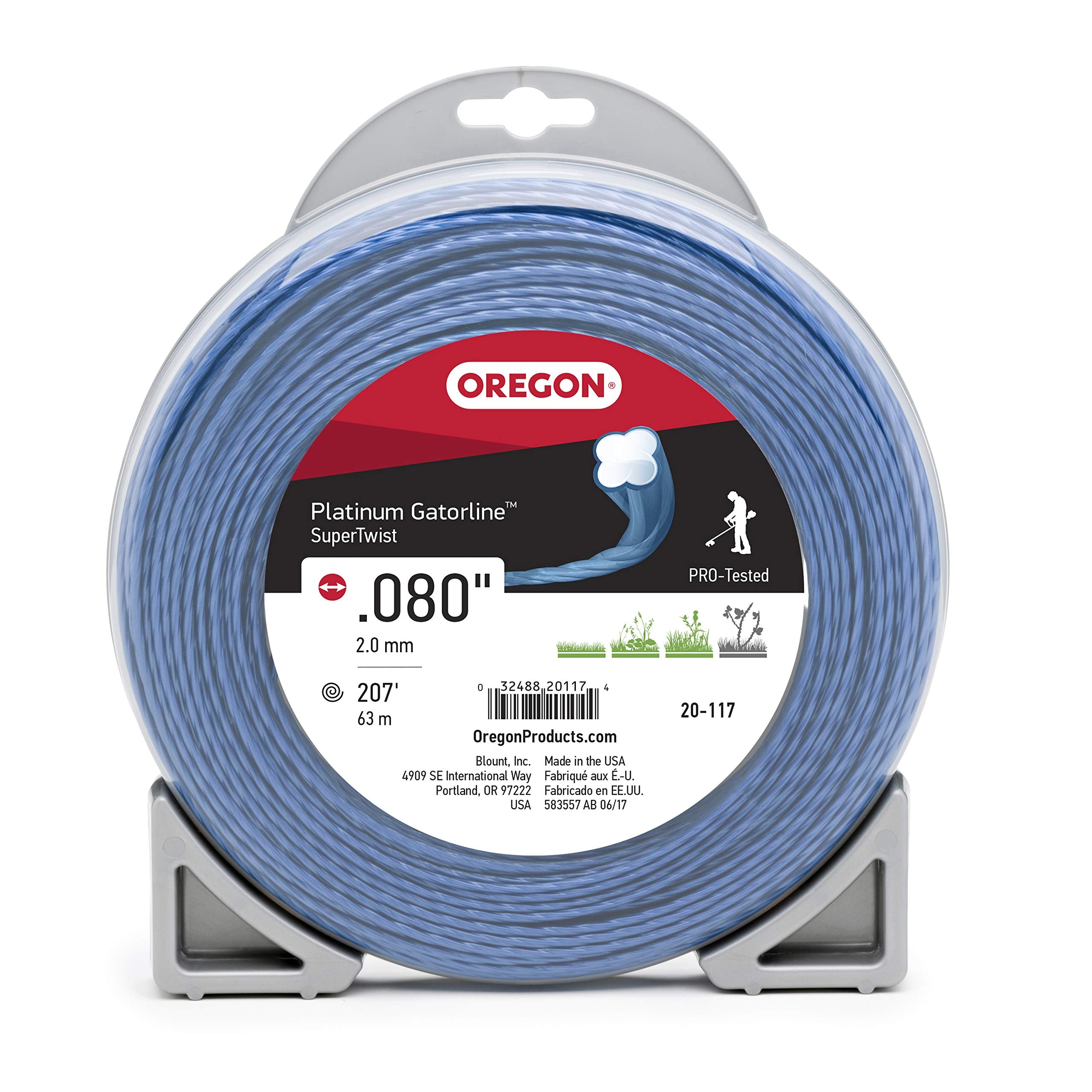 Oregon Platinum Gatorline 20-117 Supertwist Trimmer Line .08-Inch by 207-Foot, Black