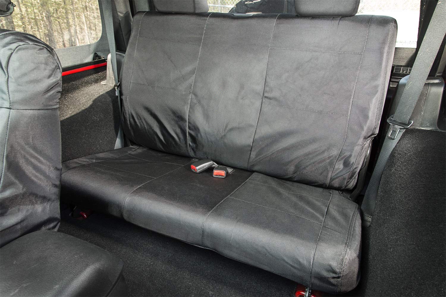 Ballistic Seat Cover, Rear, Black | Rugged Ridge | 13266.07 | Fits 2011-2018 Jeep Wrangler JK 2-Door