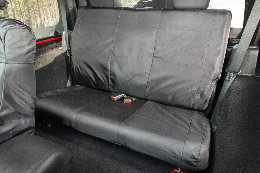 Ballistic Seat Cover, Rear, Black | Rugged Ridge | 13266.07 | Fits 2011-2018 Jeep Wrangler JK 2-Door